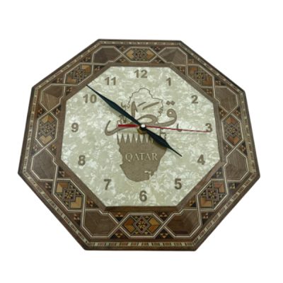 ساعة موزاييك رقم انجليزي قطر
